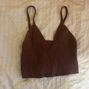 knitted cropped tank top!